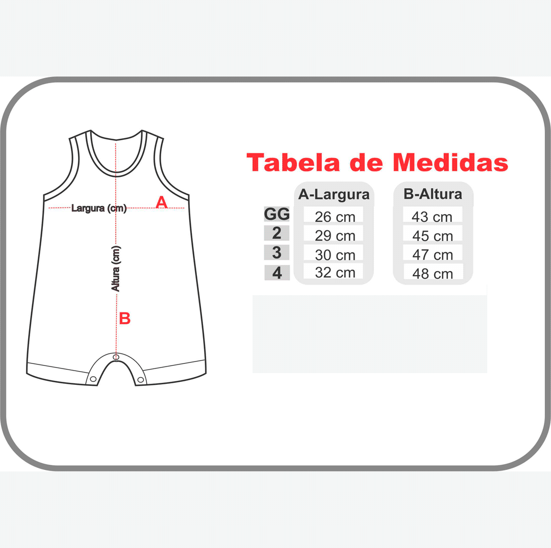 Body Romper Jardineira banho de sol roupa de calor 1 a4 Anos - Imagem 2